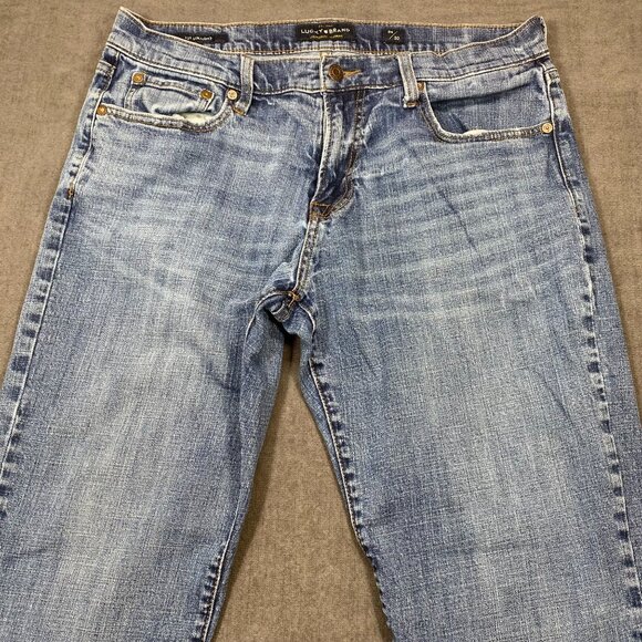 Lucky Brand Mens 221 Straight Fit Jeans Size 34x30 Medium Wash Blue Denim - Picture 10 of 15